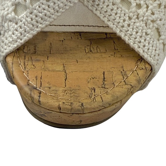 MADDEN GIRL Nautic Natural Platform Wedges - Womens Size 8 Crochet Strap Sandals - Picture 5 of 5